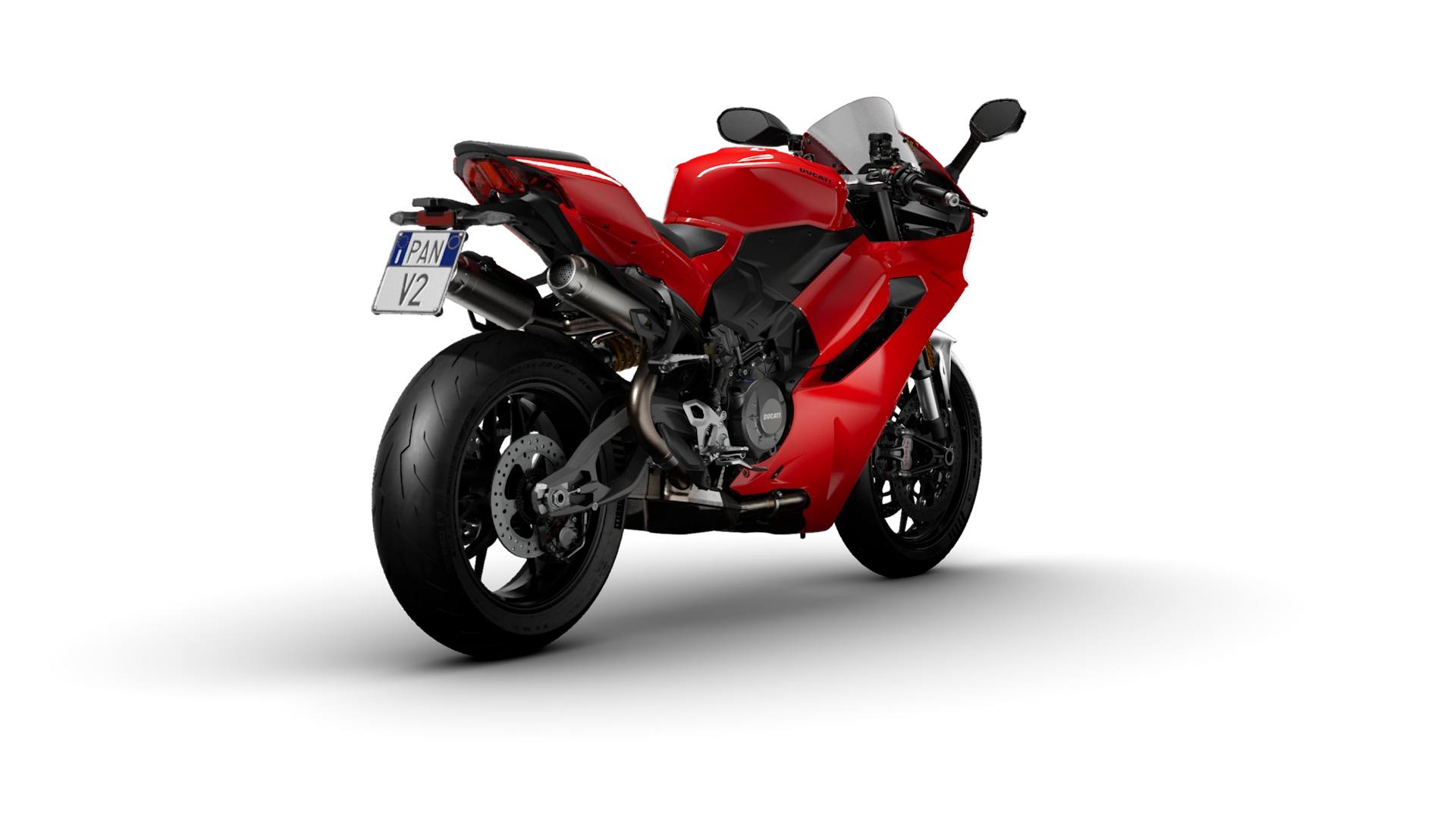 Ducati Panigale V2 Heckansicht in Rot