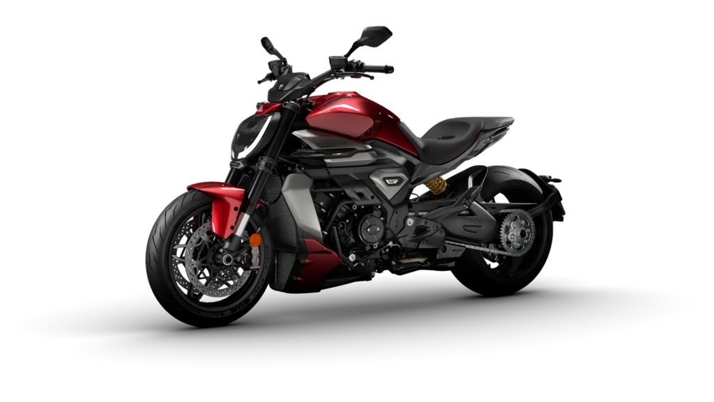Ducati XDiavel V4 Seitenansicht in Rot