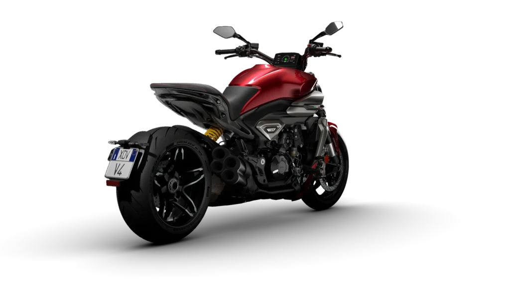 Ducati XDiavel V4 Heckansicht in Rot