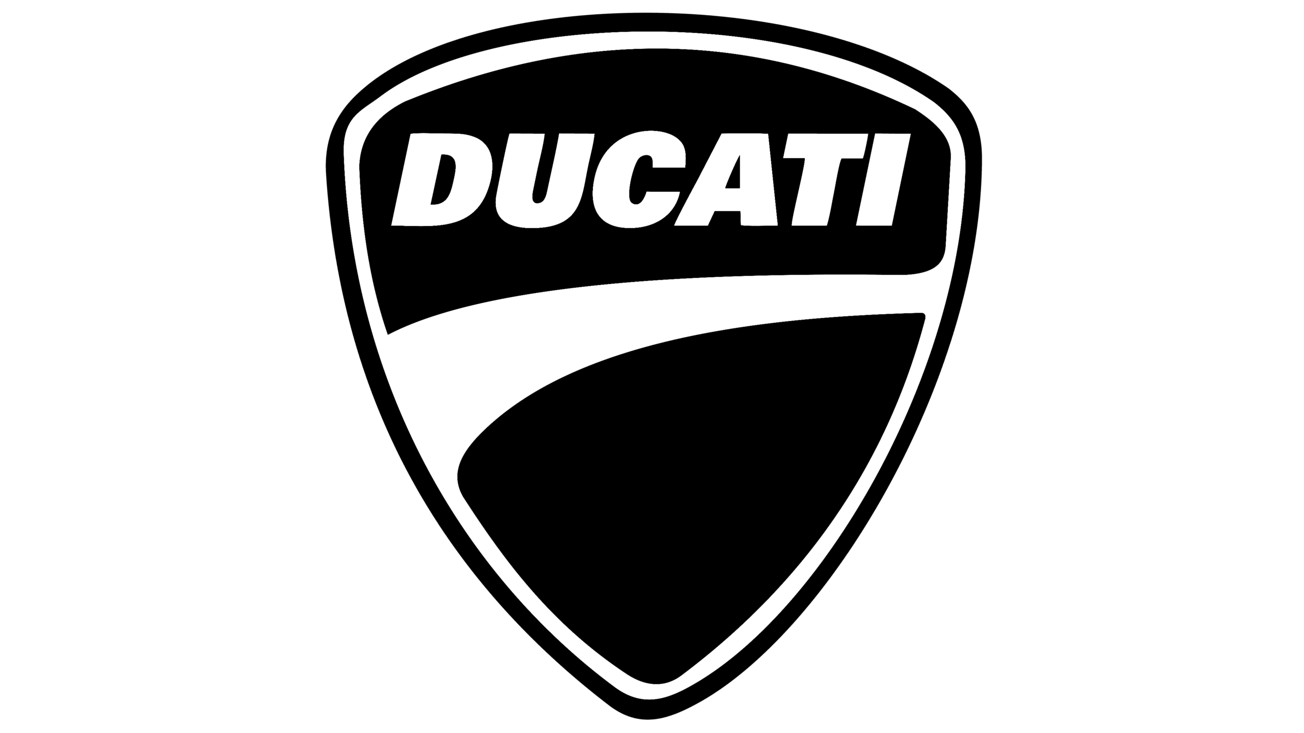 Ducati Logo in Schwarz-Weiß